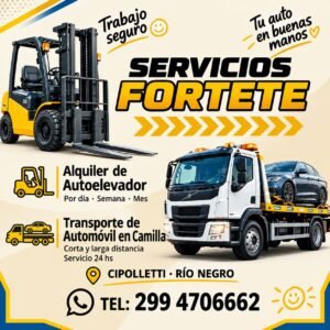 Traslado de Vehículos y Alquiler de Autoelevadores - Fortete