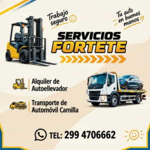 Traslado de Vehículos y Alquiler de Autoelevadores en Cipolletti, Río Negro - Fortete